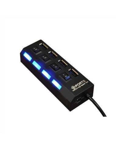 Distribuitor Hub 4 porturi USB 2.0 cu LED control