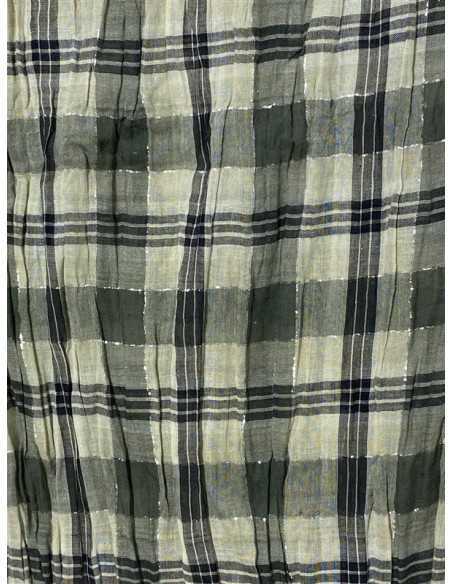 Esarfa dama in carouri cu sclipici argintiu Oasis