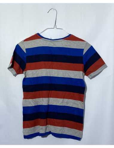 Tricou baietei cu dungi colorate