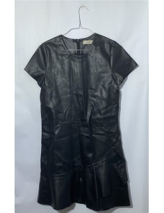 Rochita fetite imitatie piele neagra Mango
