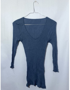 Bluza dama cu maneca trei sferturi albastra