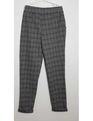 Pantaloni fetite in carouri cu cordon in talie MENSIS