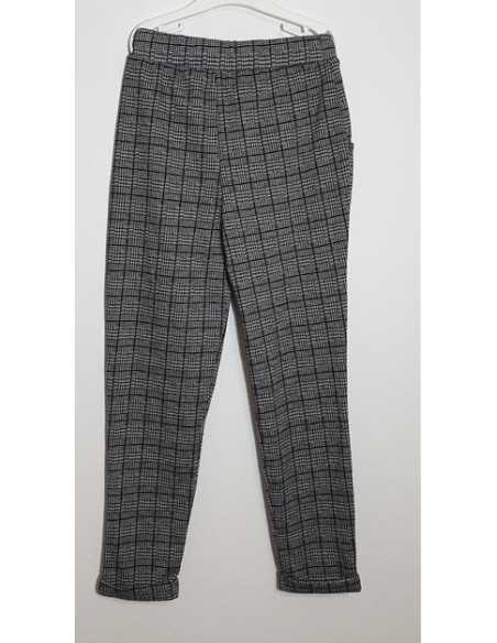 Pantaloni fetite in carouri cu cordon in talie MENSIS