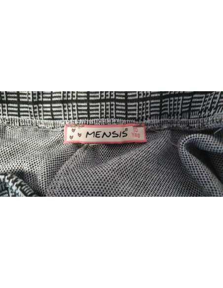 Pantaloni fetite in carouri cu cordon in talie MENSIS