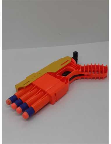 Jucarie Pistol Blaster Alpha Strike cu 4 sageti soft din spuma plastic