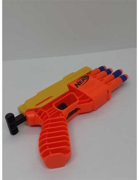 Jucarie Pistol Blaster Alpha Strike cu 4 sageti soft din spuma plastic