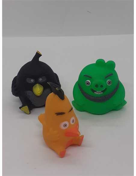 Set 3 figurine din cauciuc pentru copii Angry Birds