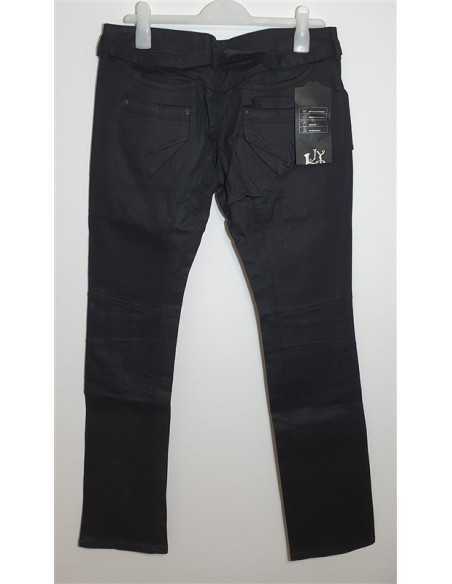 Pantaloni de blugi cu curea in talie LJY Jeans