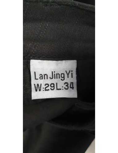 Pantaloni de blugi cu curea in talie LJY Jeans
