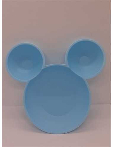 Castron din plastic pentru bebelusi model Mickey Albastru