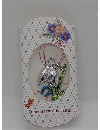 Martisor model ghiocel cu potcoava