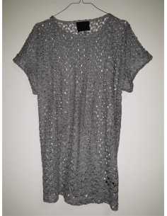 Bluza cu maneca scurta model tricotat Gestuz