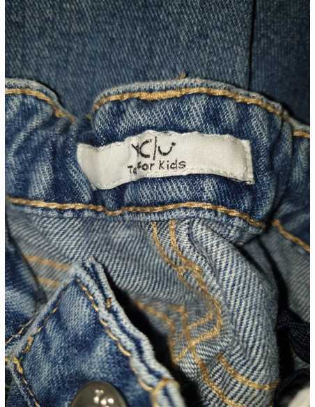 Pantaloni Jeans pentru fetite model rupt Y CLU