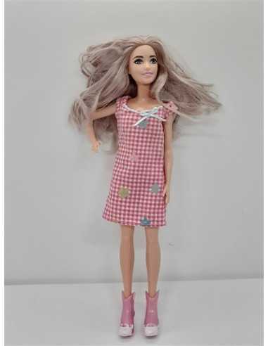 Papusa Barbie cu parul blond platinat 26 cm