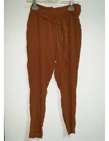 Pantaloni subtiri de dama cu cordon in talie Zebra