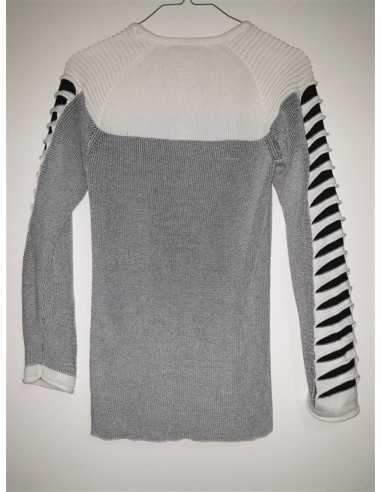 Pulover tricotat cu detaliu pe maneci LGS PREMIUM