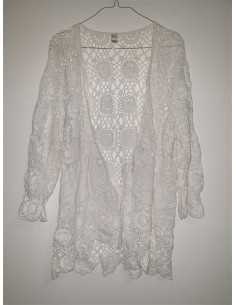 Cardigan tricotat dama culoare alb