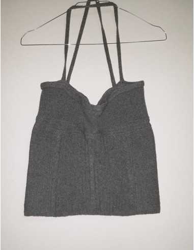 Top dama tricotat cu barete inguste MNG