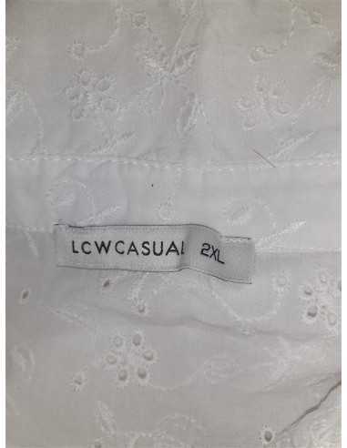 Camasa alba cu model perforat LCW CASUAL