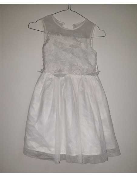 Rochita eleganta fara maneci cu aspect dantelat la piept GIRLS