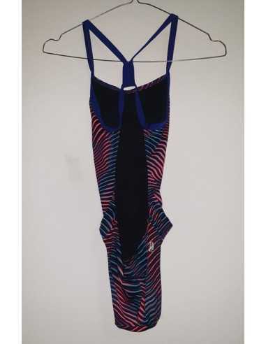 Costum de baie intreg cu dungi multicolore Nabaiji