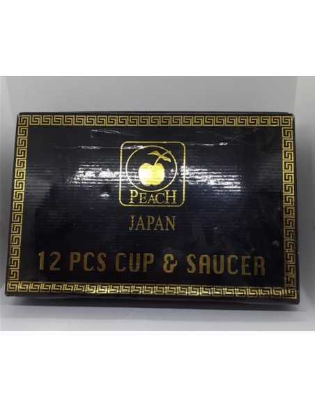 Set 12 piese cesti si farfurii Peach Japan Set 12 piese cesti si farfurii Peach Japan
