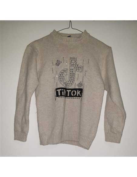 Pulover pentru fetite culoare crem Furkan