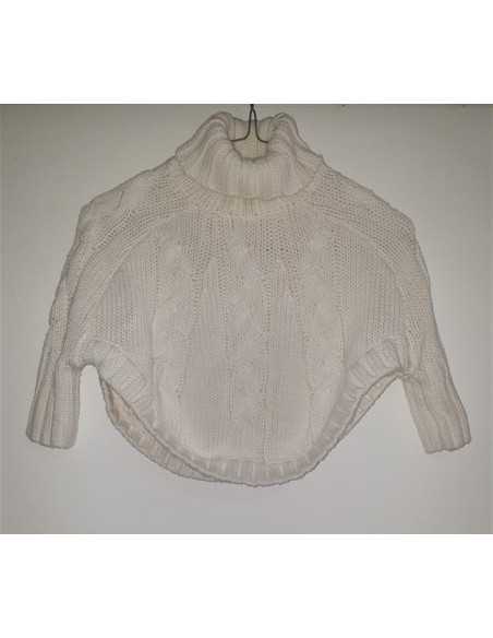 Poncho cu guler inalt pentru fetite