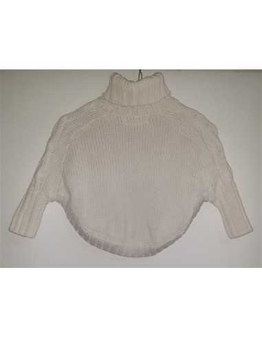 Poncho cu guler inalt pentru fetite