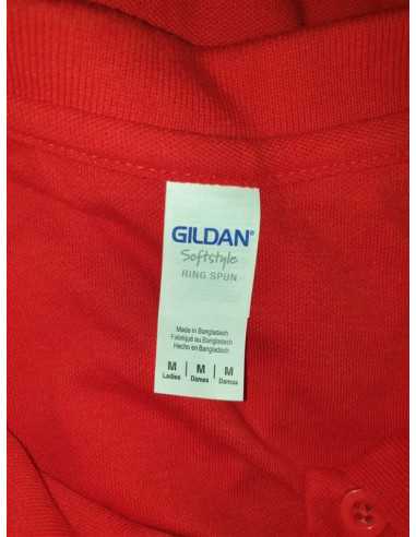 Tricou cu guler si nasturi partial GILDAN