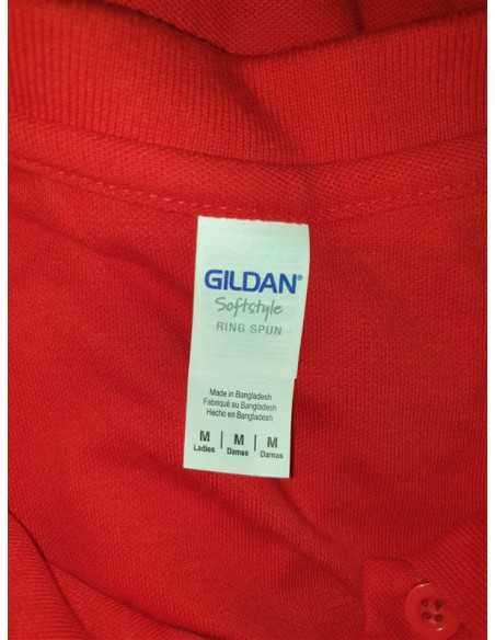 Tricou cu guler si nasturi partial GILDAN