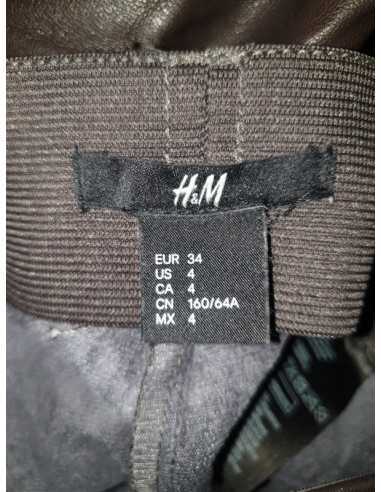 Pantaloni dama cu aspect de piele H&M