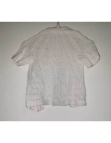 Pulover tricotat cu maneca scurta pentru fetite