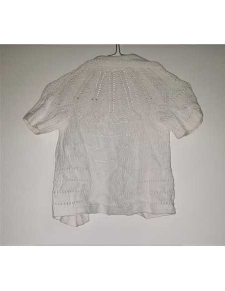 Pulover tricotat cu maneca scurta pentru fetite
