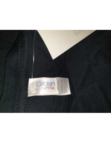 Tricou dama cu maneca scurta si scris imprimat pe piept GILDAN