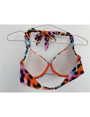 Sutien de baie cu print multicolor Cyell