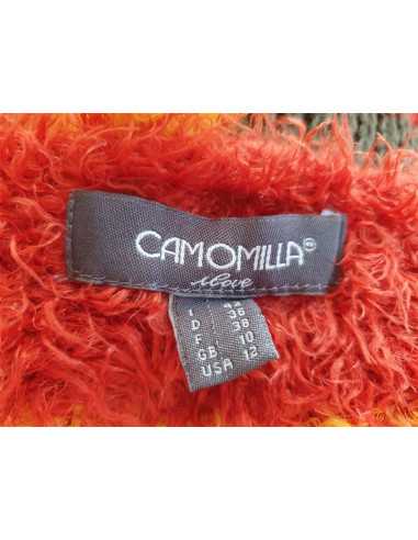 Pulover dama pufos cu dungi multicolore CAMOMILLA