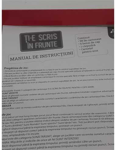 Joc Ti-e scris in frunte pentru copii mari