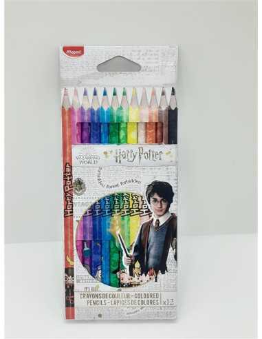 Set 12 creioane colorate Maped Harry Potter