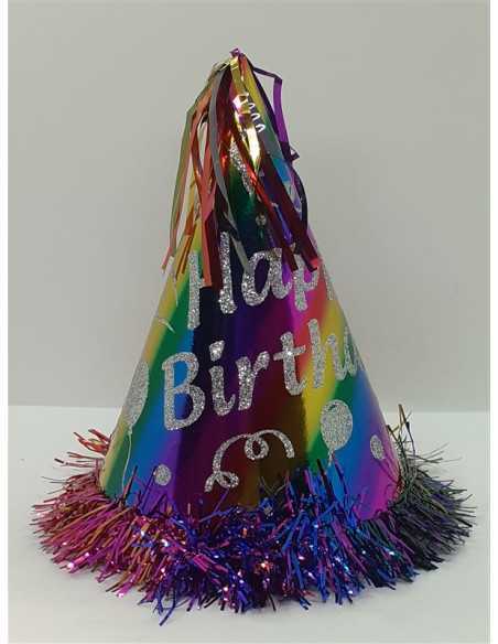 Coif cu sclipici si beteala Happy Birthday