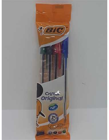 Set 4 bucati pix BIC Cristal Medium asortate