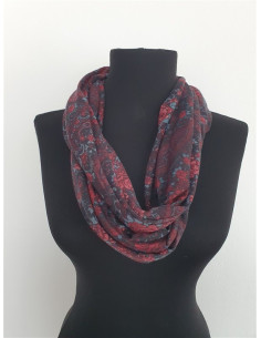 Esarfa circulara dama cu print floral multicolor pentru primavara 2