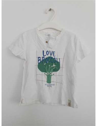 Tricou pentru copii print broccoli Zara