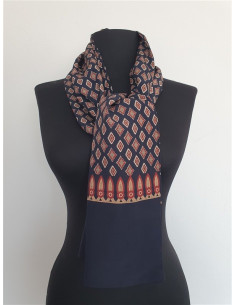 Esarfa barbati cu imprimeu geometric multicolor 2