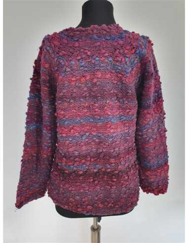 Pulover de iarna tricotat model multicolor