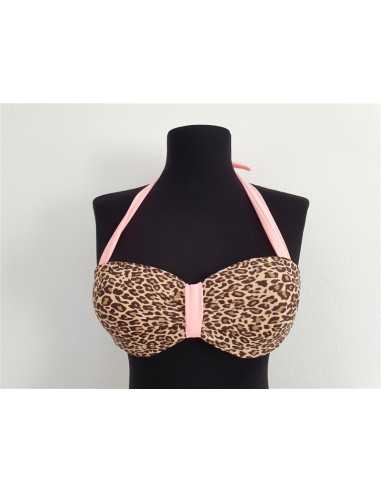 Sutien dama de baie cu print leopard COOCLO