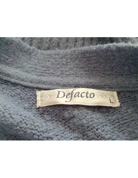 Pulover dama cu cordon in talie model perforat Defacto