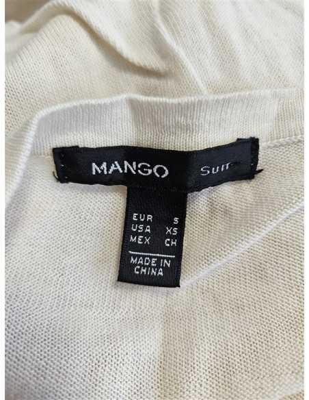 Rochie de dama cu aspect brodat in fata Mango
