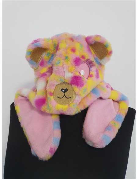 Caciulita multicolora cu urechi model ursulet Wedze