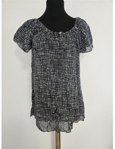 Bluza de vara cu maneci scurte bufante Etam